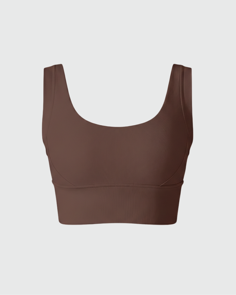 Топ в рубчик из плотной ткани с высокой степенью компрессии