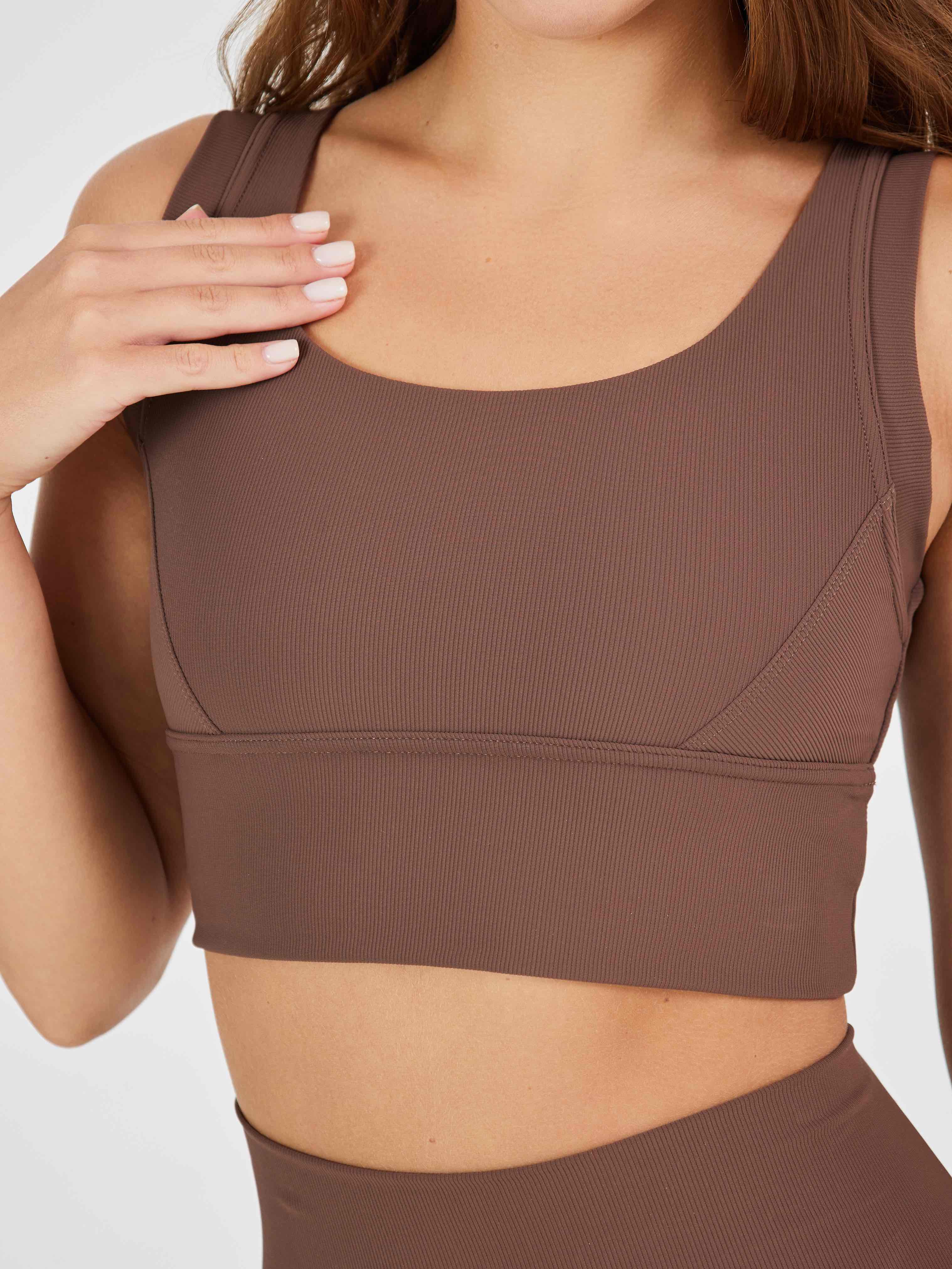 Топ в рубчик из плотной ткани с высокой степенью компрессии