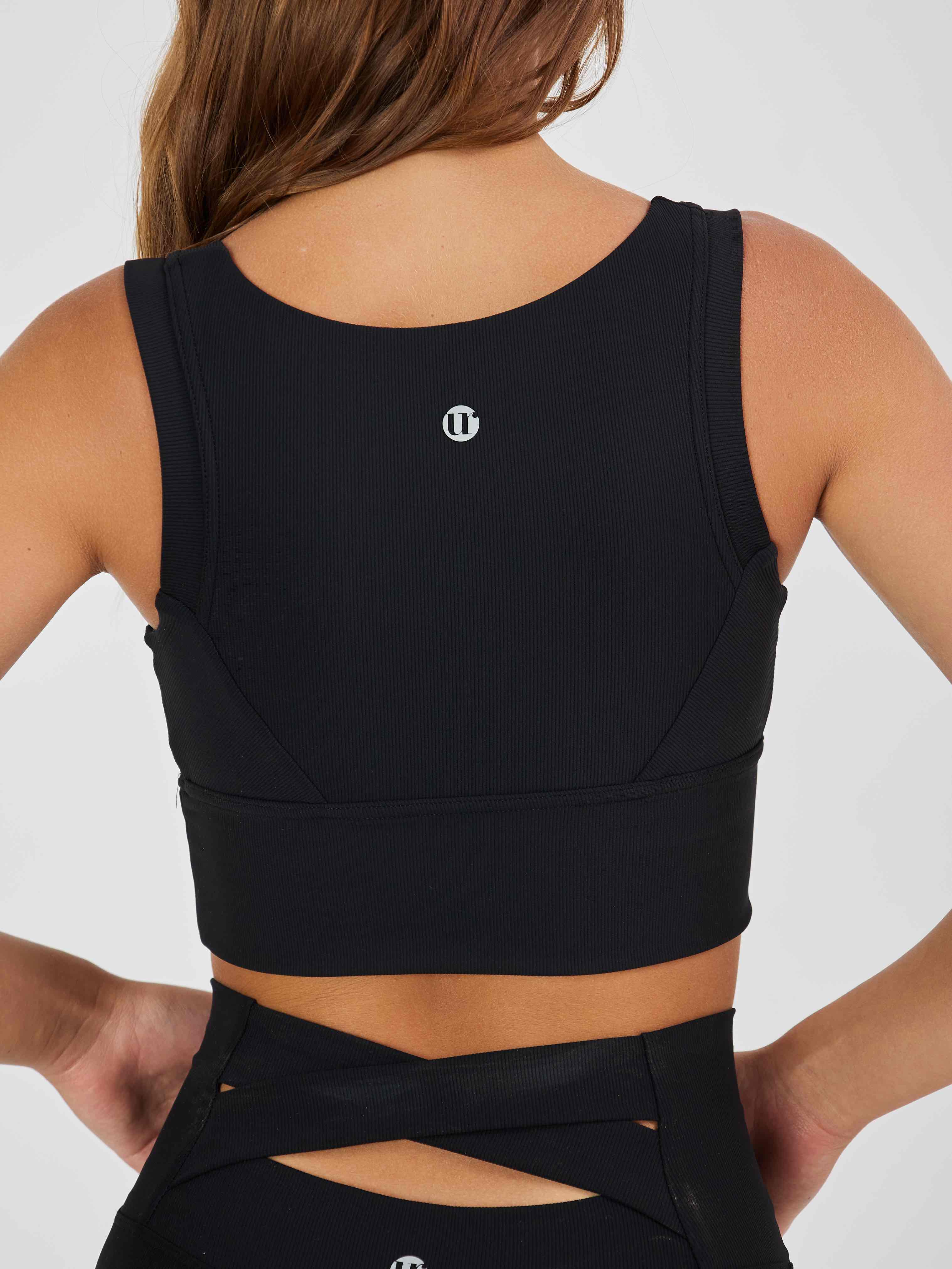 Топ в рубчик из плотной ткани с высокой степенью компрессии