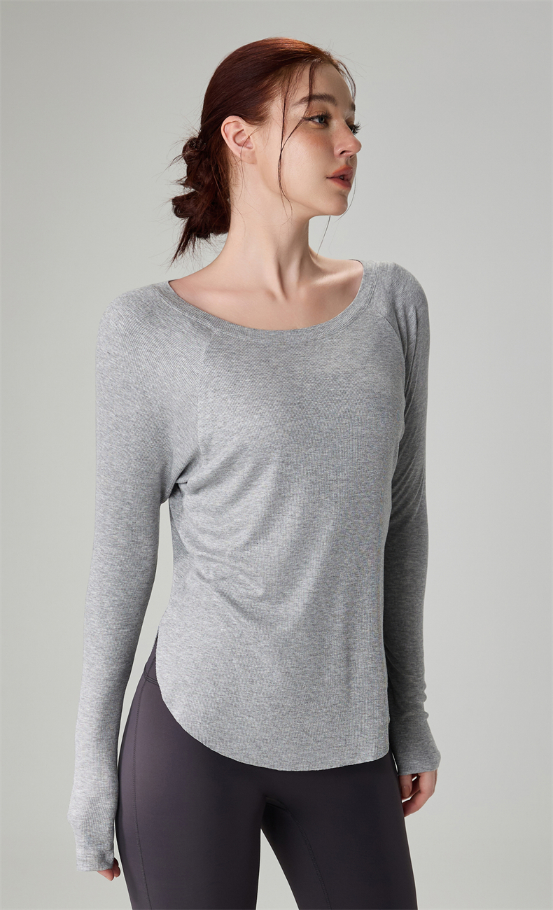 Лонгслив спортивный в рубчик