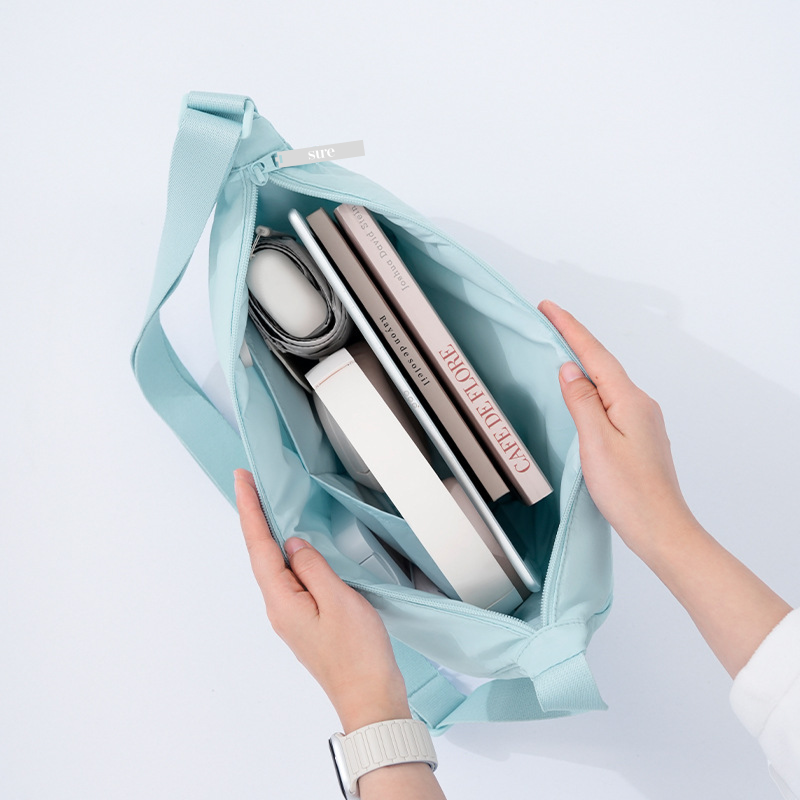 Сумка текстильная полукруглая кросс-боди