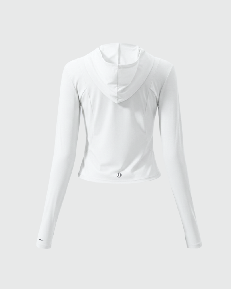 Рашгард на молнии с карманами, из тонкой ткани в клеточку SPF50, приталенного силуэта