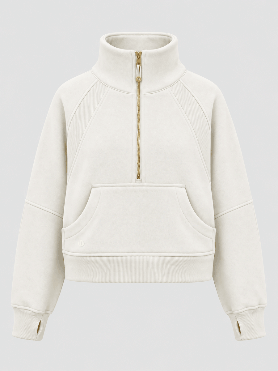 Свитшот оверсайз 1/2 zip с воротником UL