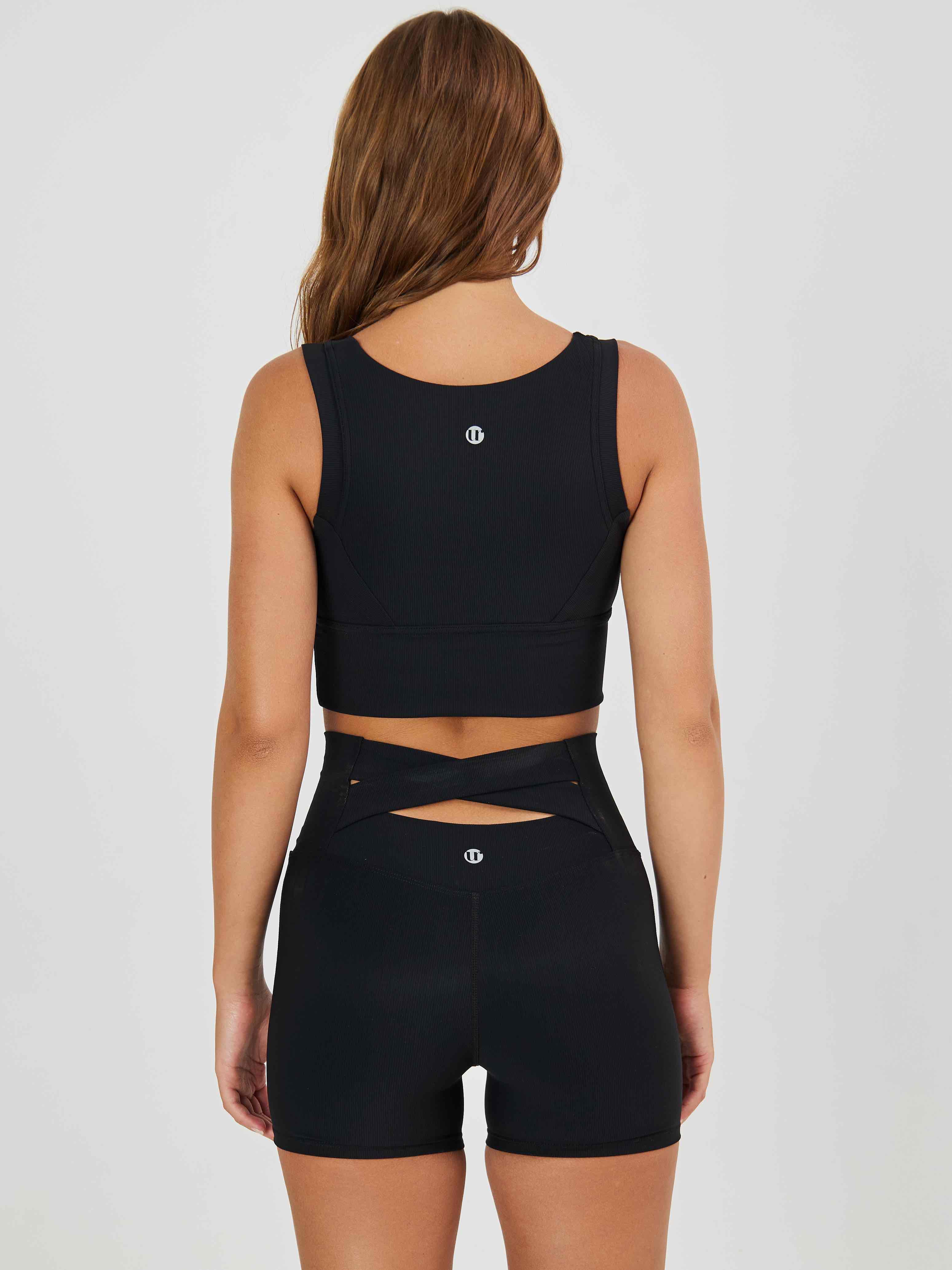 Топ в рубчик из плотной ткани с высокой степенью компрессии