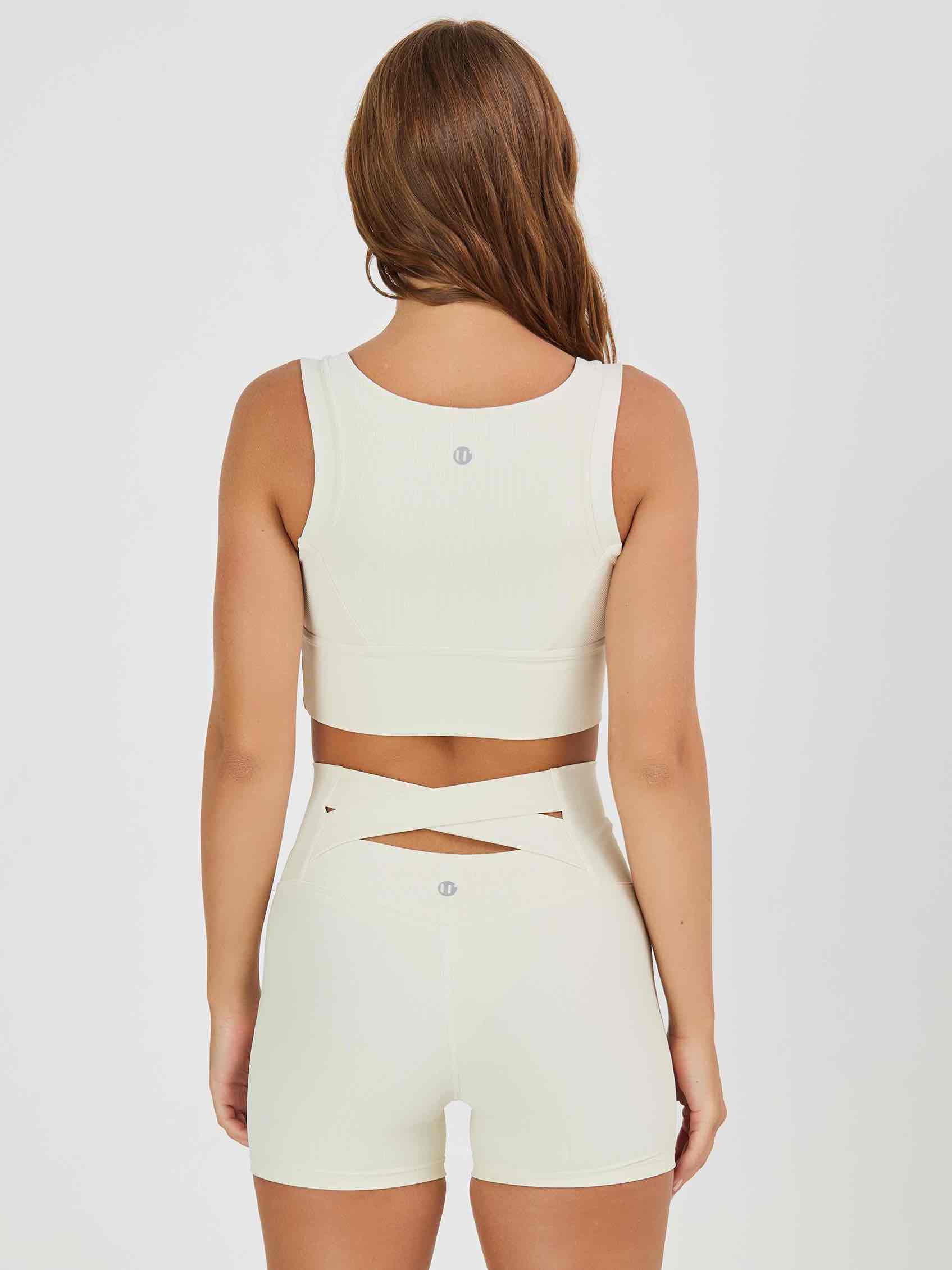 Топ в рубчик из плотной ткани с высокой степенью компрессии