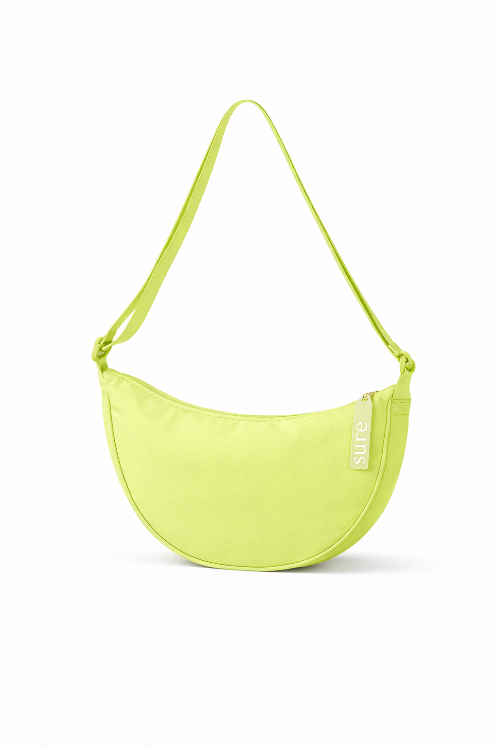 Сумка текстильная полукруглая кросс-боди