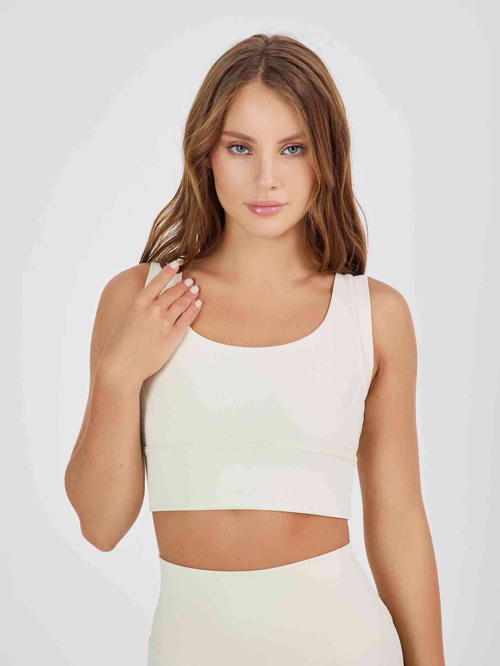 Топ в рубчик из плотной ткани с высокой степенью компрессии