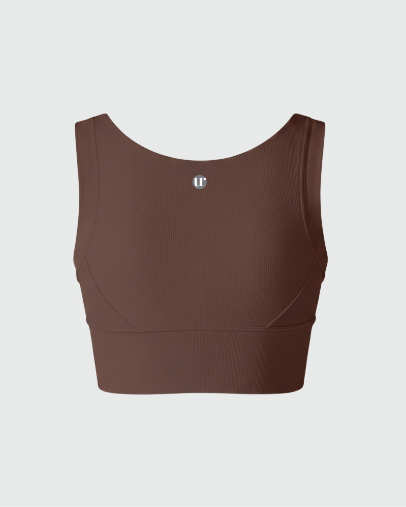 Топ в рубчик из плотной ткани с высокой степенью компрессии