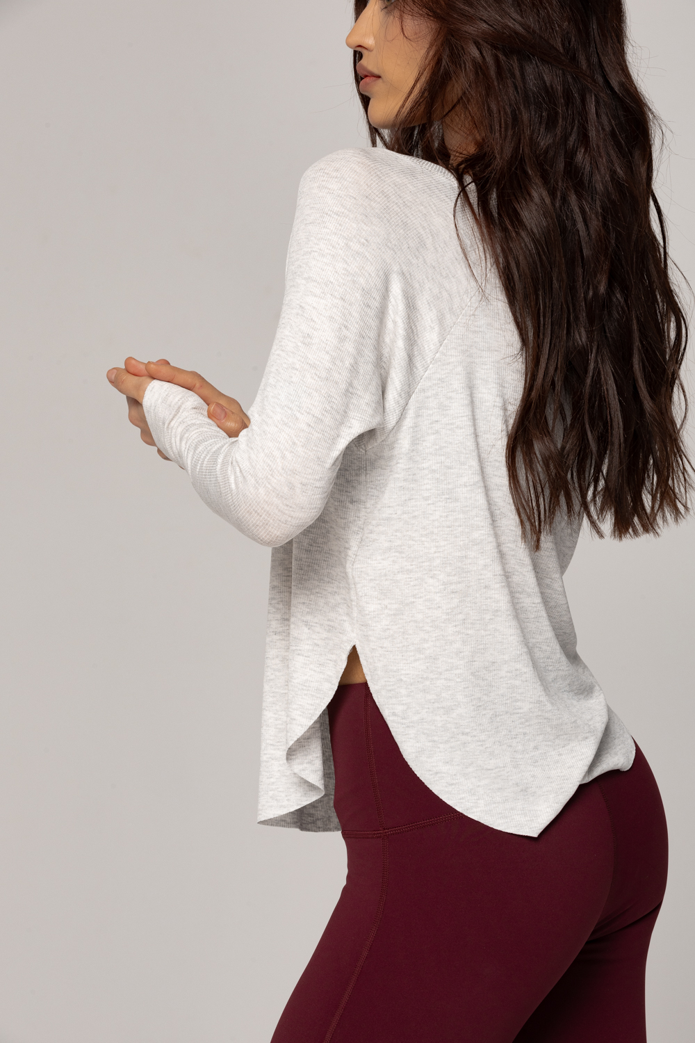 Лонгслив спортивный в рубчик