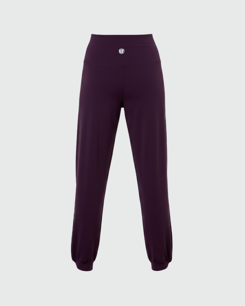 Брюки широкие с высокой посадкой с манжетом внизу