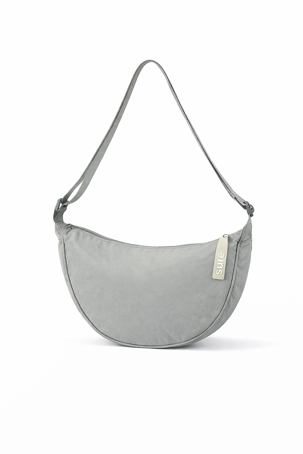 Сумка текстильная полукруглая кросс-боди