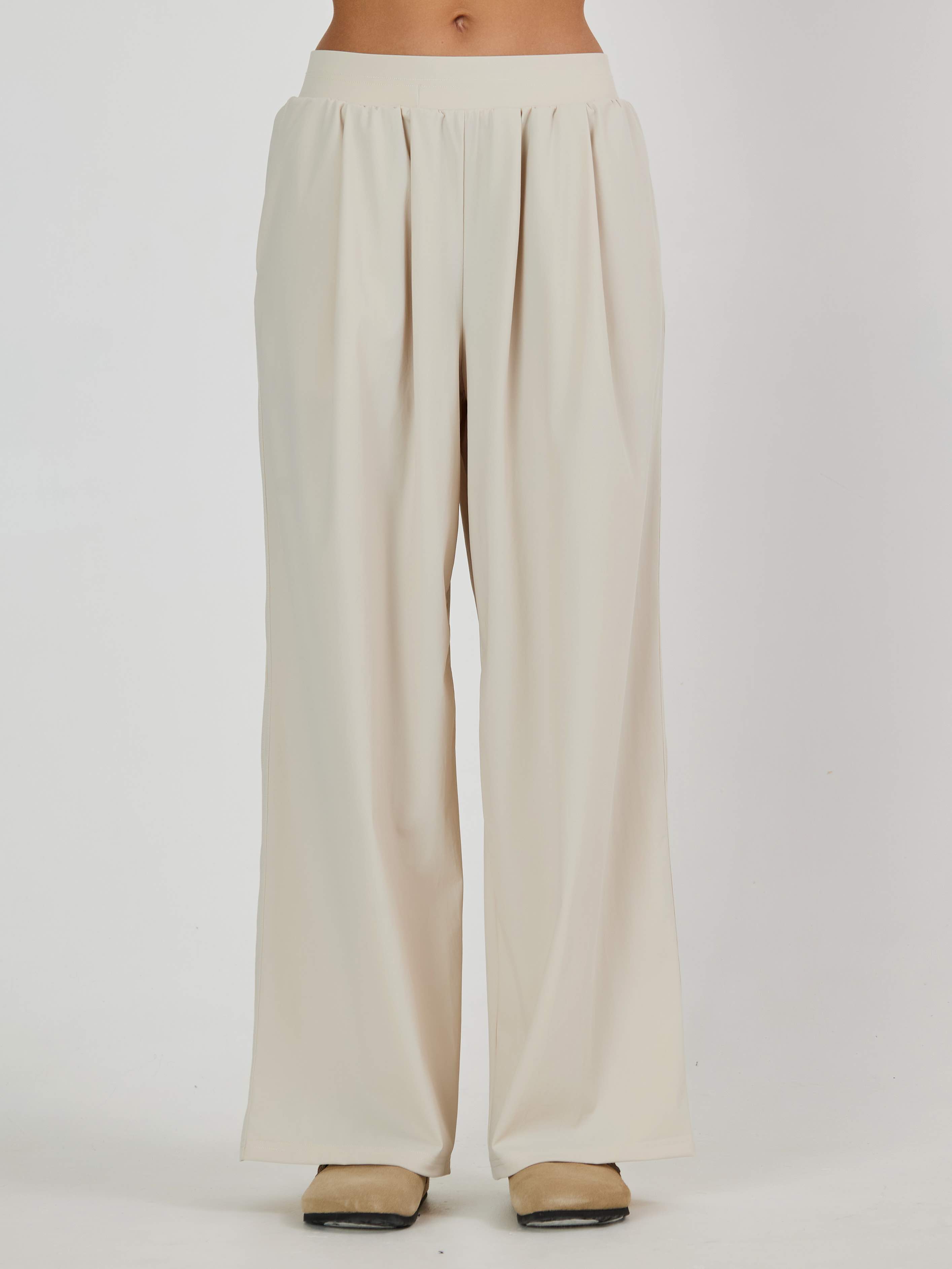 Брюки на резинке широкие из тонкой ткани SPF50