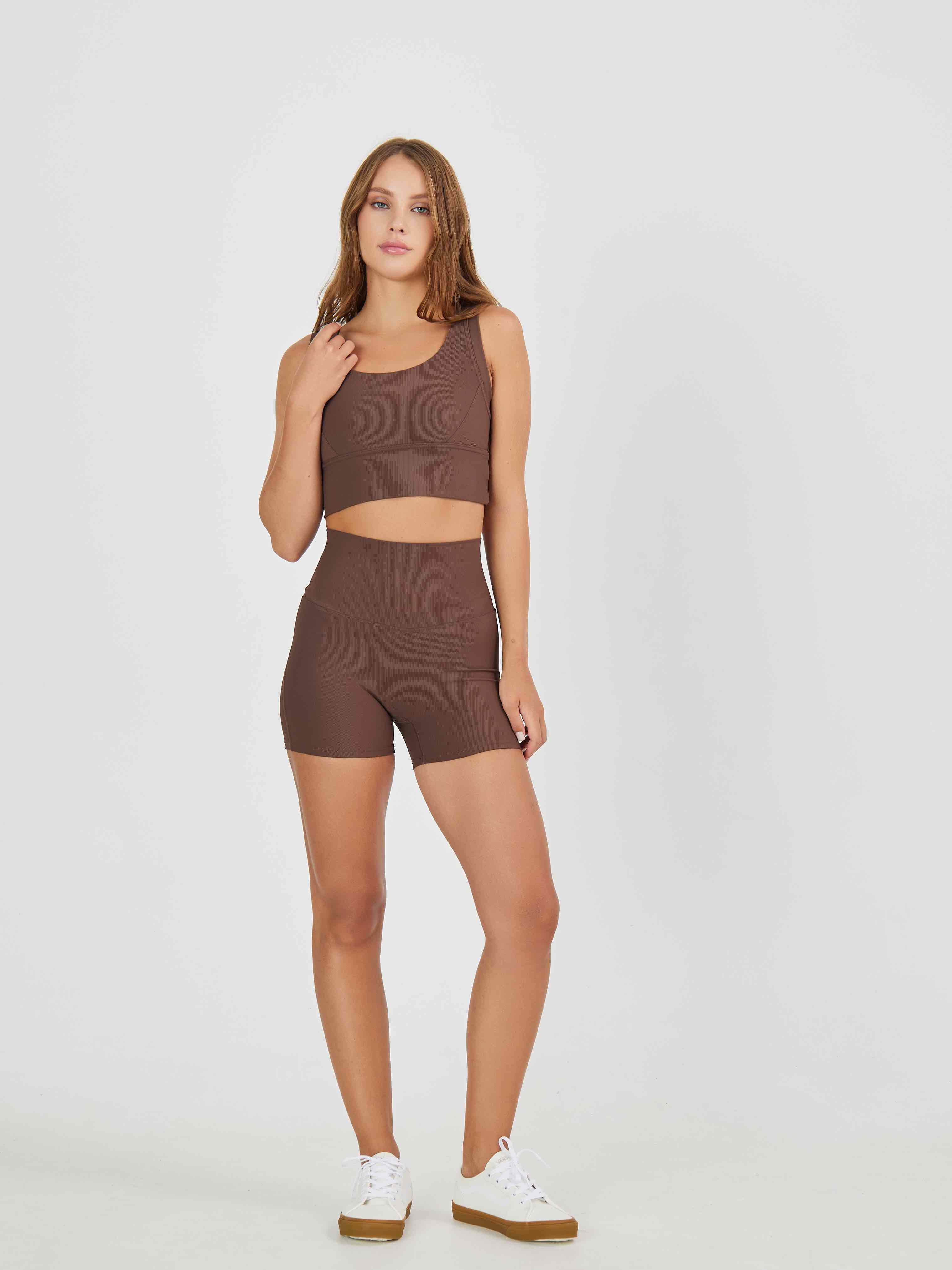 Топ в рубчик из плотной ткани с высокой степенью компрессии