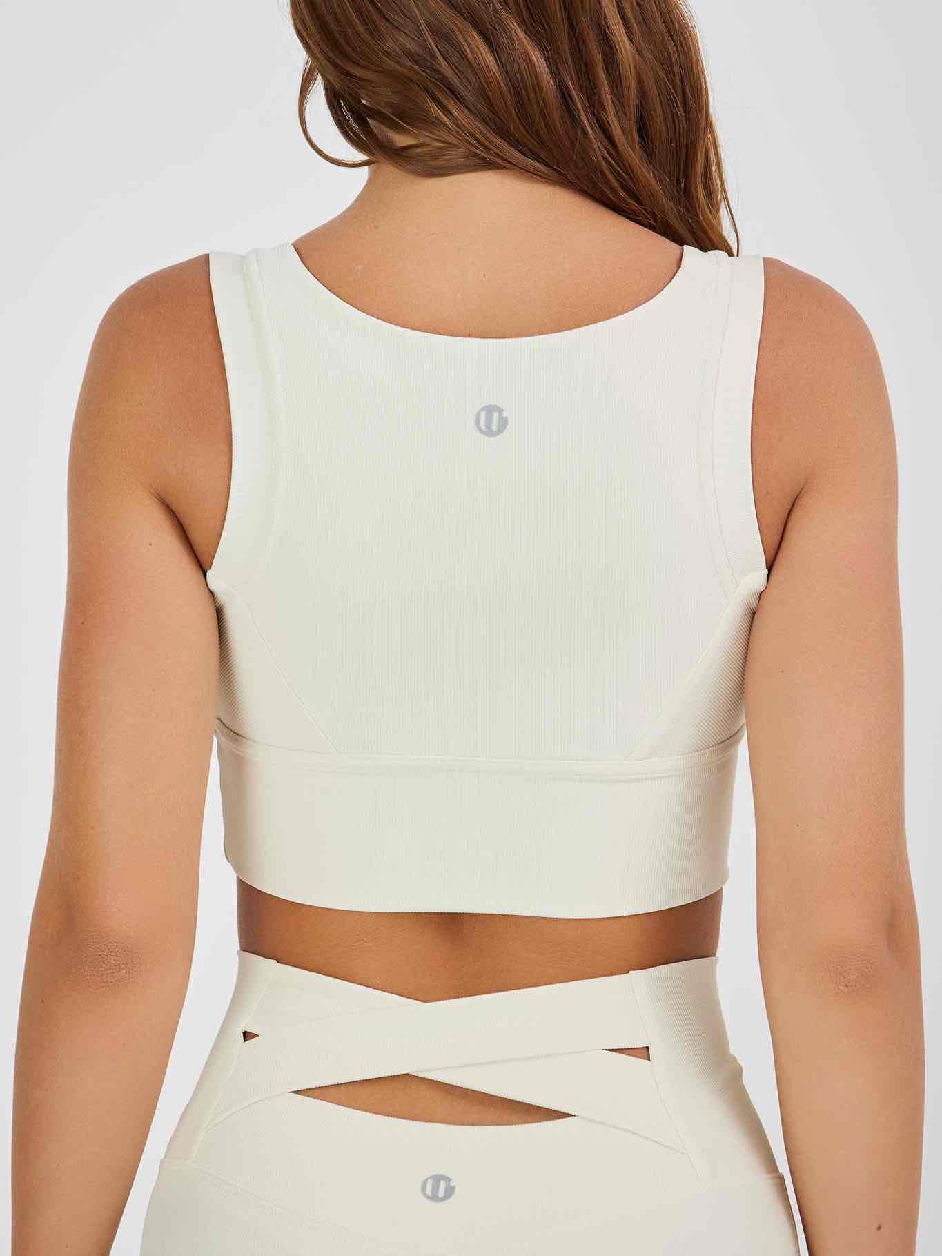 Топ в рубчик из плотной ткани с высокой степенью компрессии