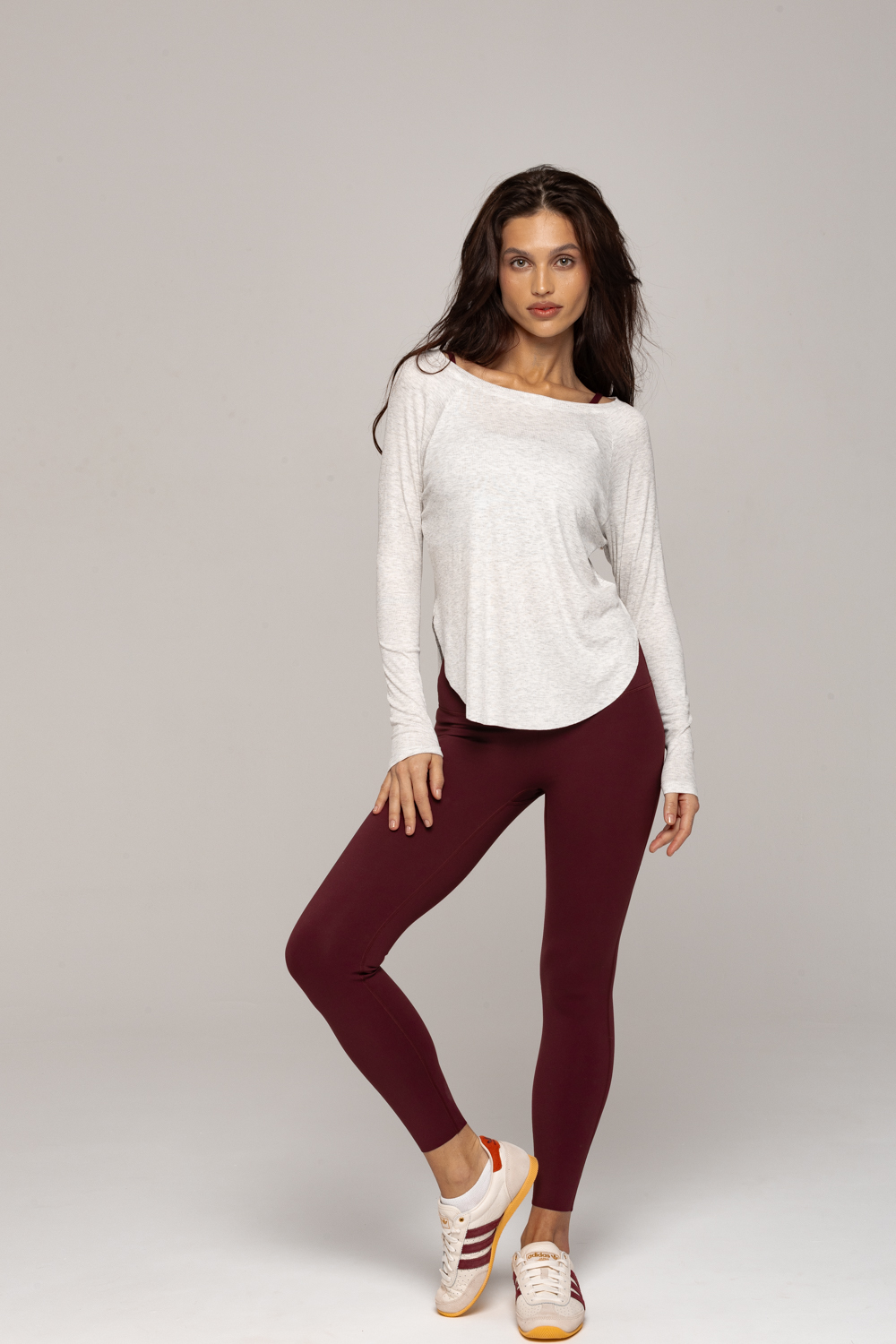 Лонгслив спортивный в рубчик