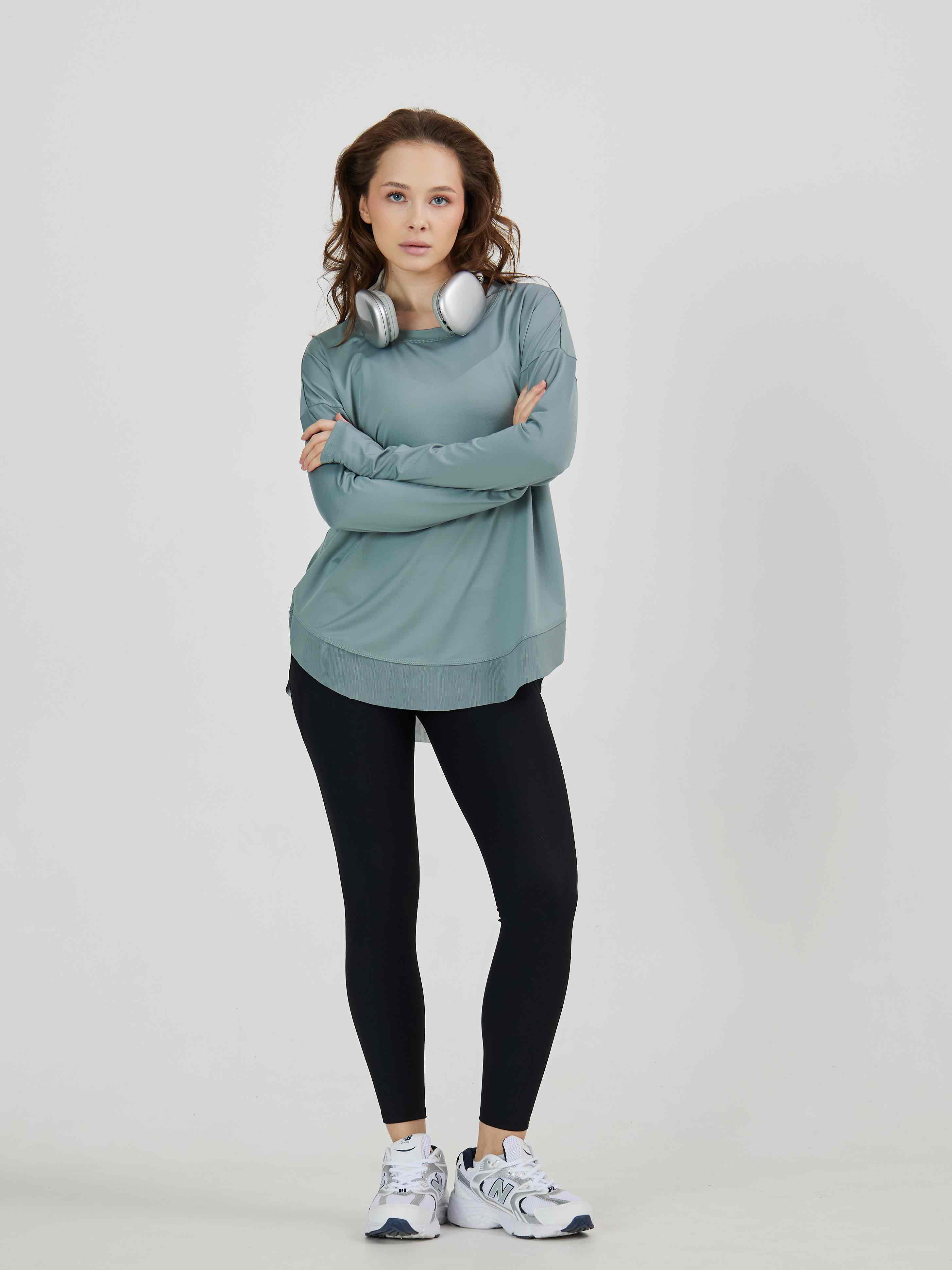 Леггинсы ультра-стретч в рубчик с боковыми карманами