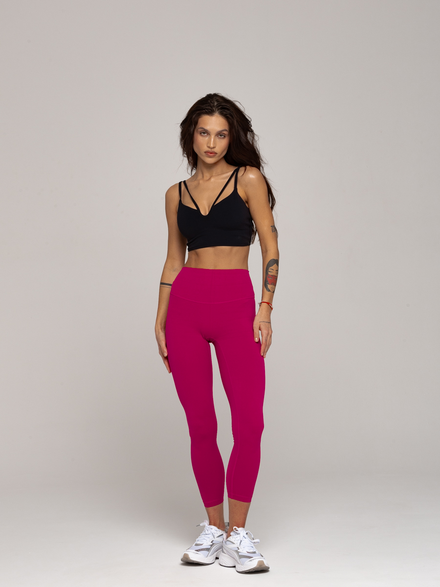 Леггинсы спортивные с широким поясом и карманом