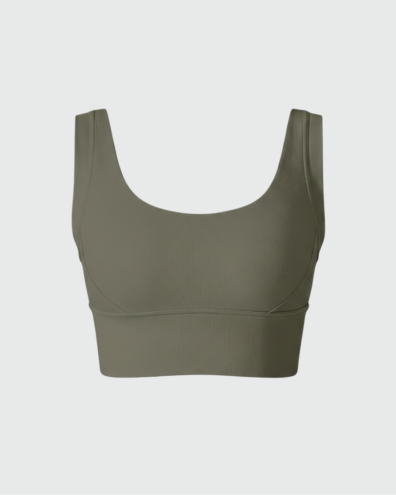 Топ в рубчик из плотной ткани с высокой степенью компрессии