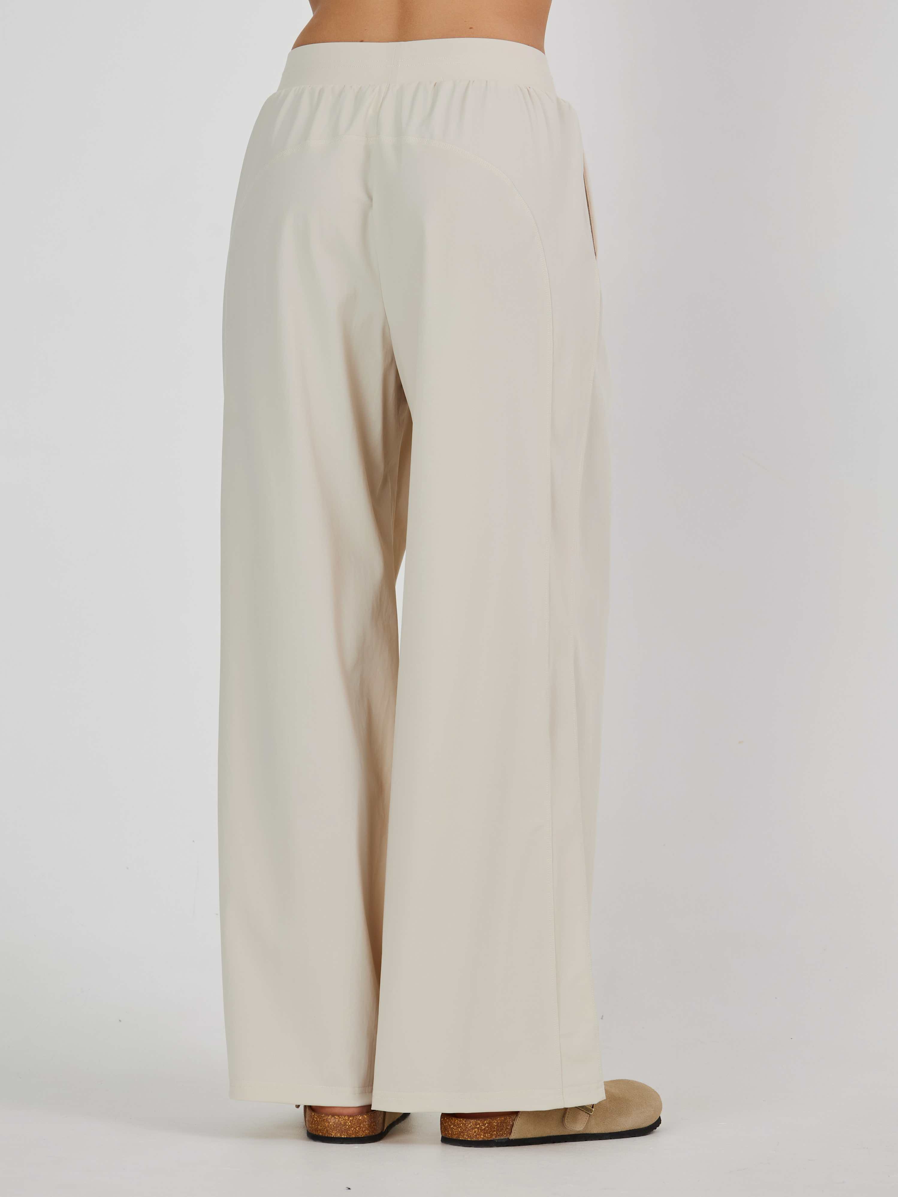 Брюки на резинке широкие из тонкой ткани SPF50