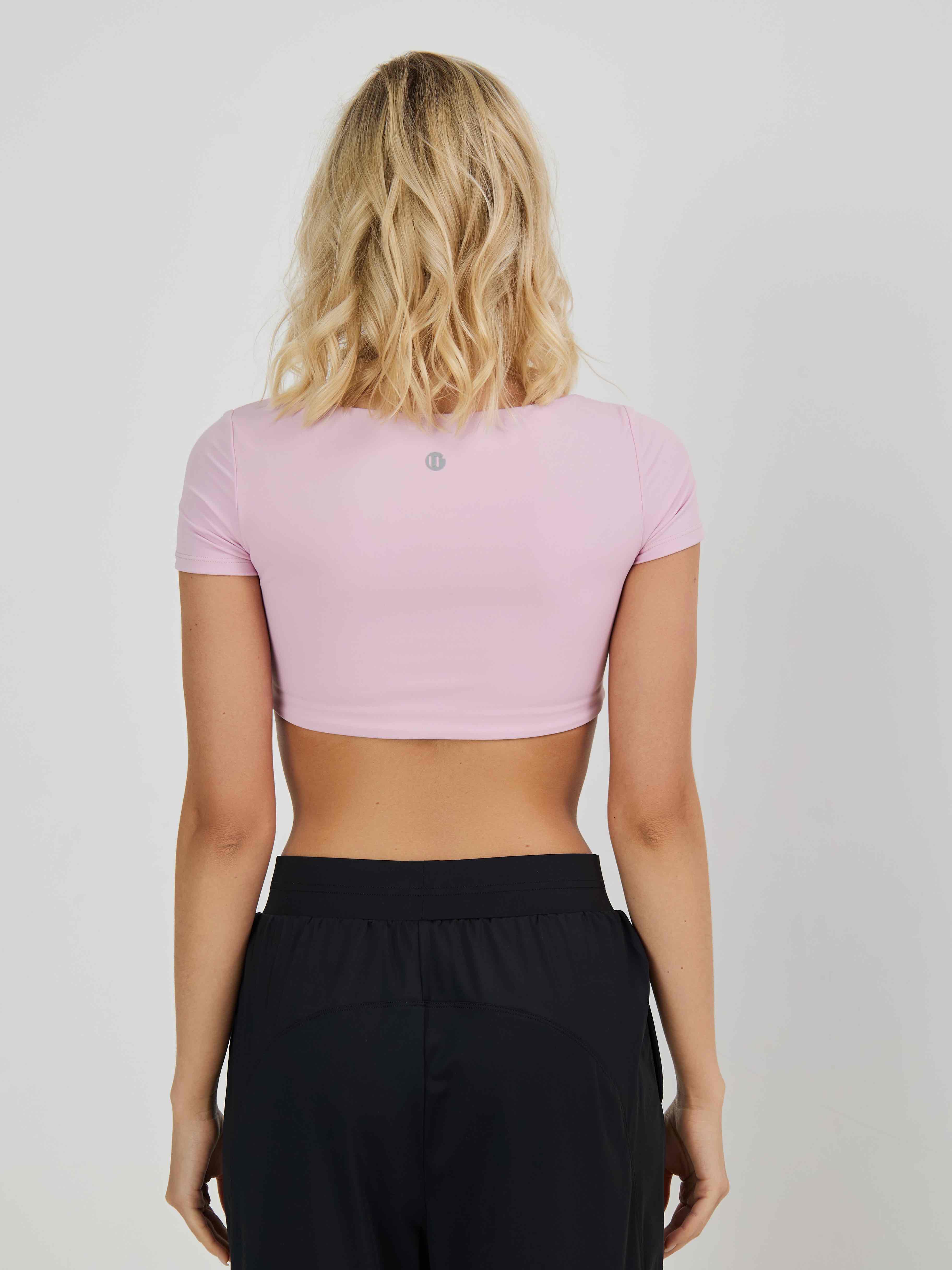 Топ с коротким рукавом со сборкой на груди