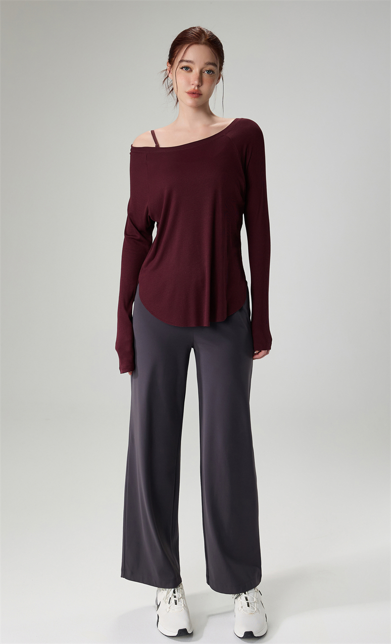 Лонгслив спортивный в рубчик