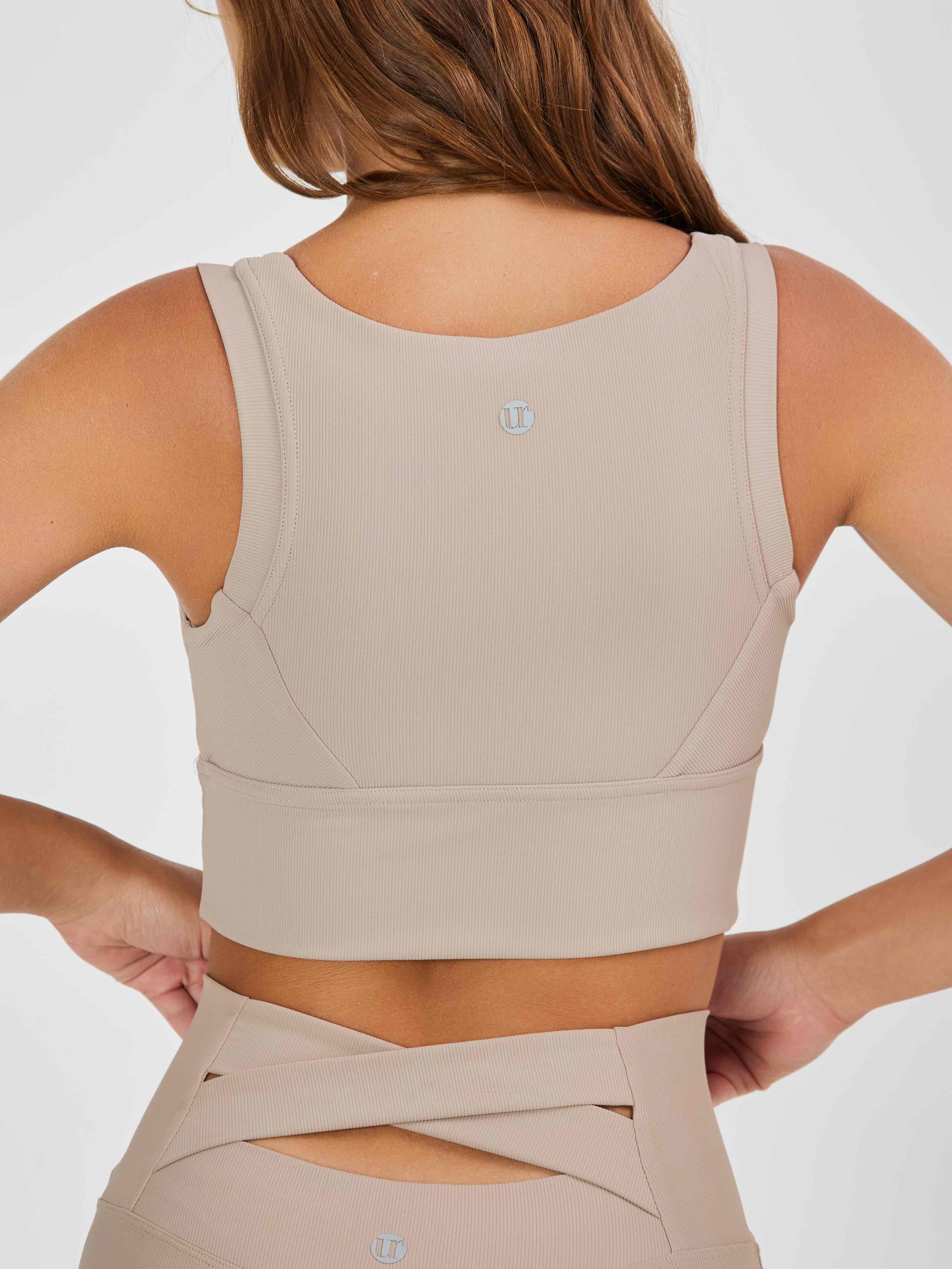 Топ в рубчик из плотной ткани с высокой степенью компрессии