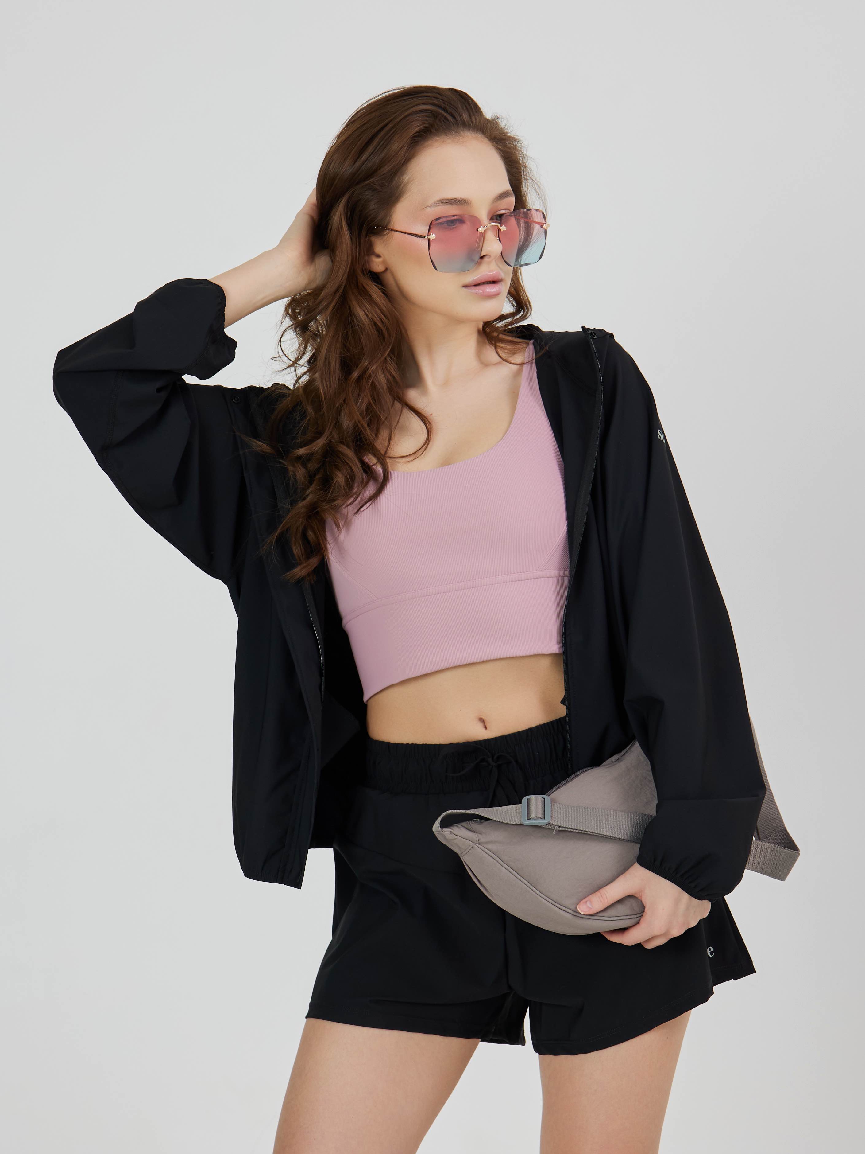 Сумка текстильная полукруглая кросс-боди