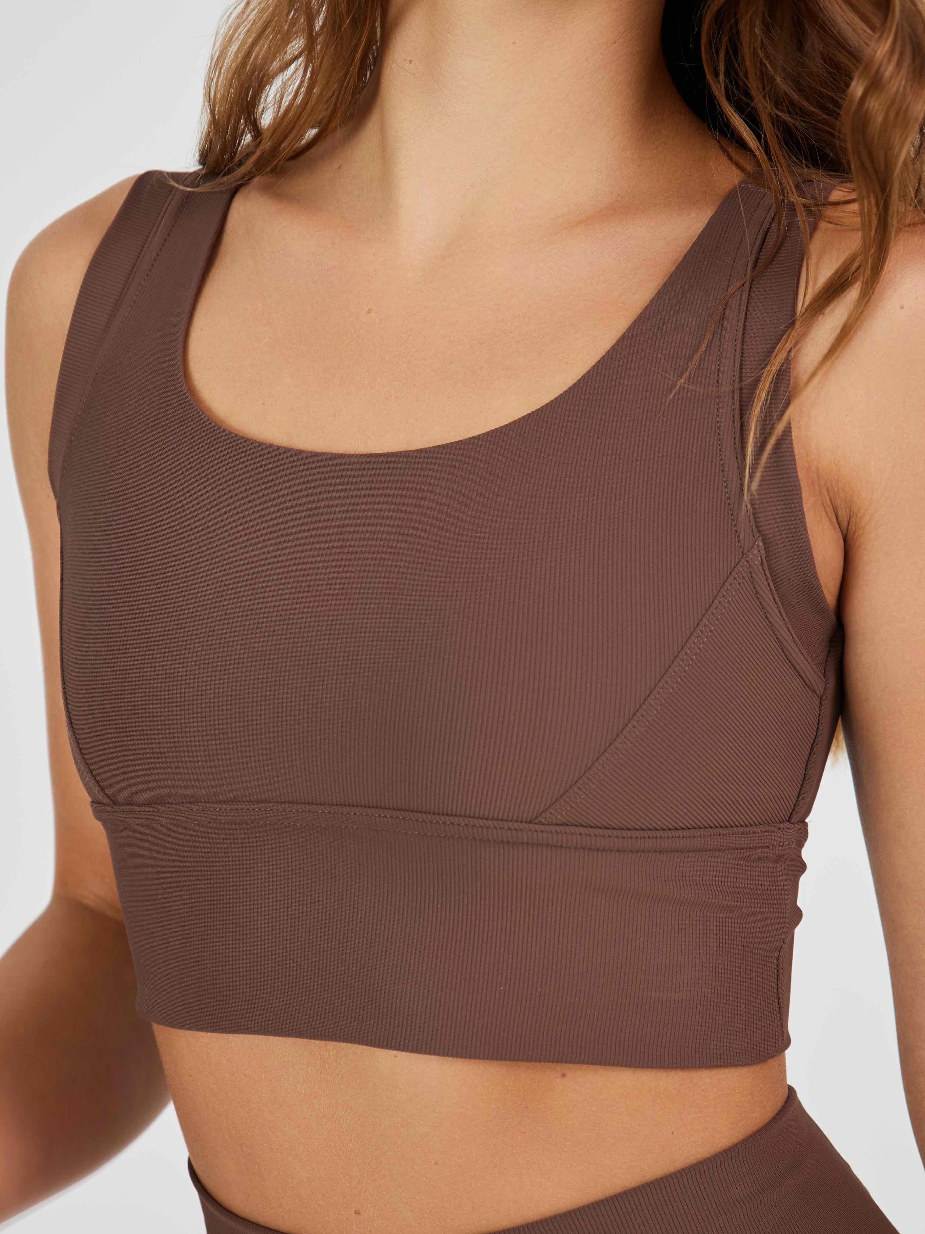 Топ в рубчик из плотной ткани с высокой степенью компрессии