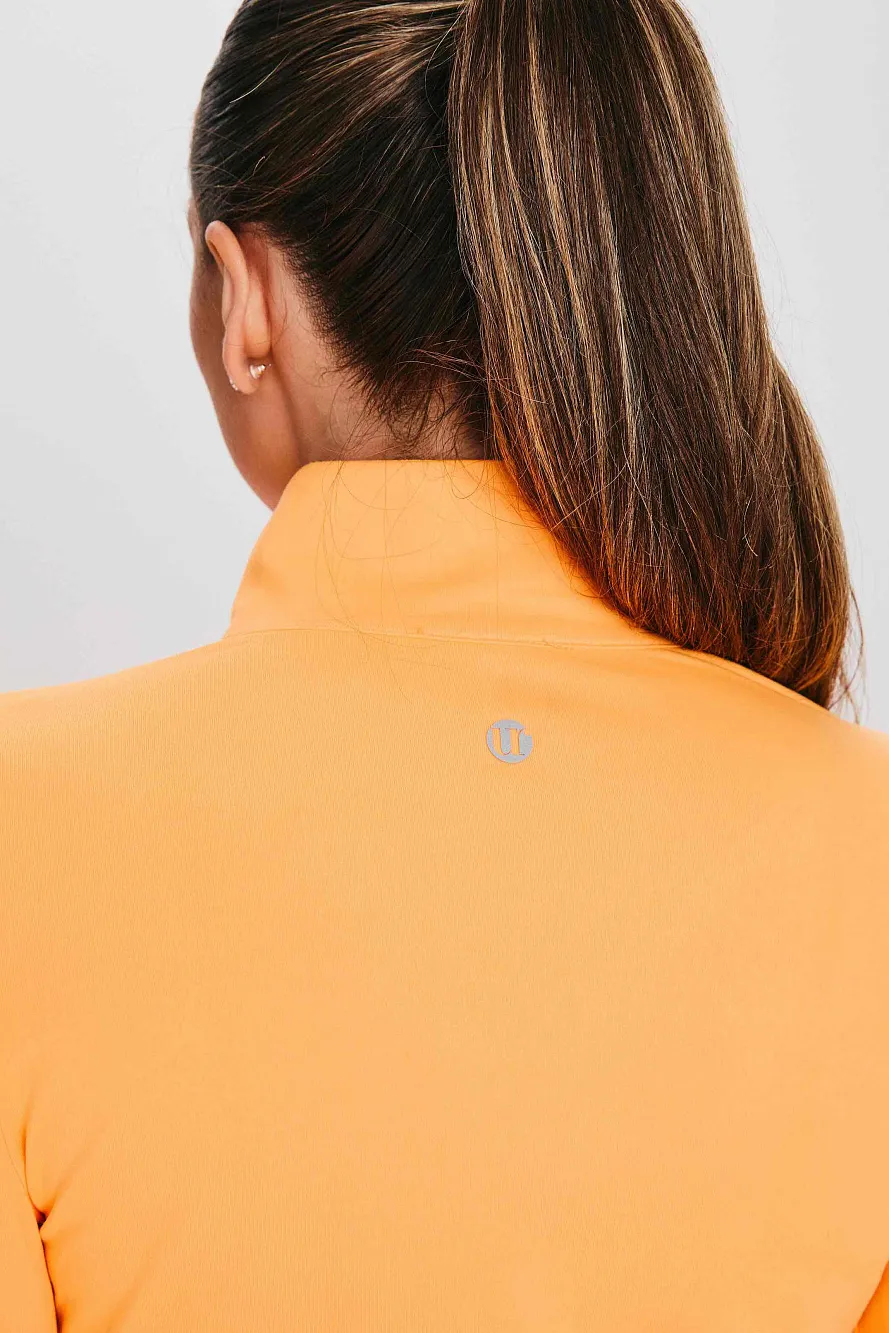 Флисовый удлиненный беговой рашгард 1/2 zip - 5 