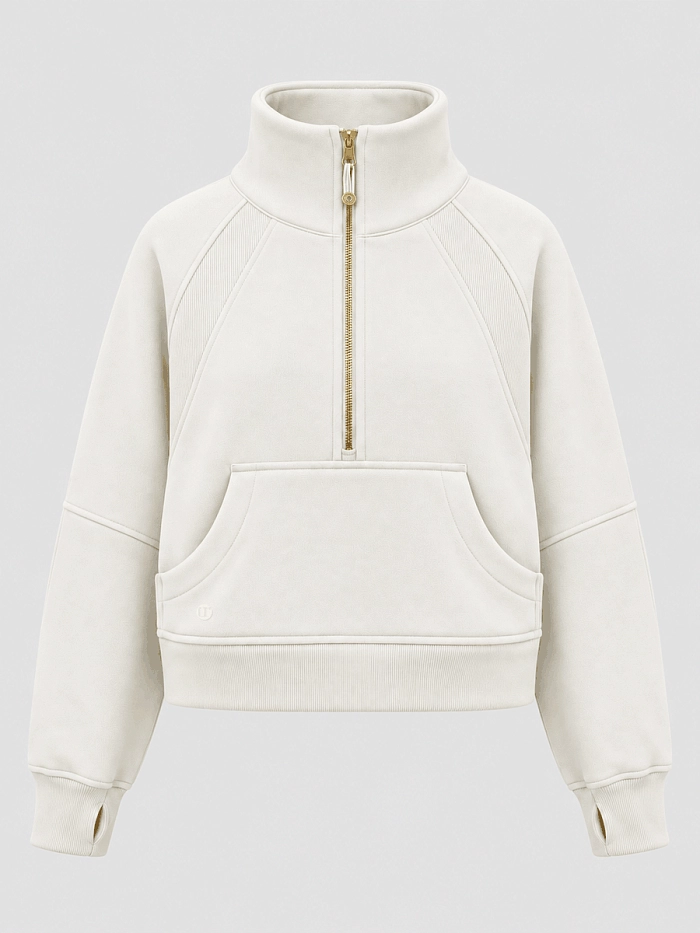 Свитшот оверсайз 1/2 zip с воротником UL