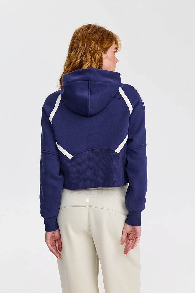 Худи оверсайз 1/2 zip с контрастными полосками UL