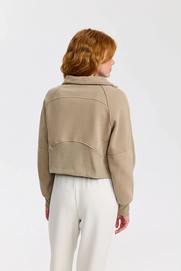 Свитшот оверсайз 1/2 zip с воротником UL